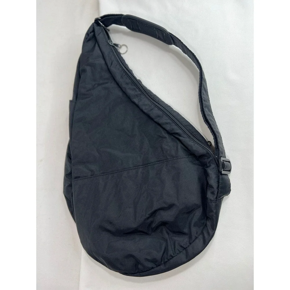 Healthy Back‎ Sling Bag Black Ergonomic Crossbody Travel Lightweight Utility